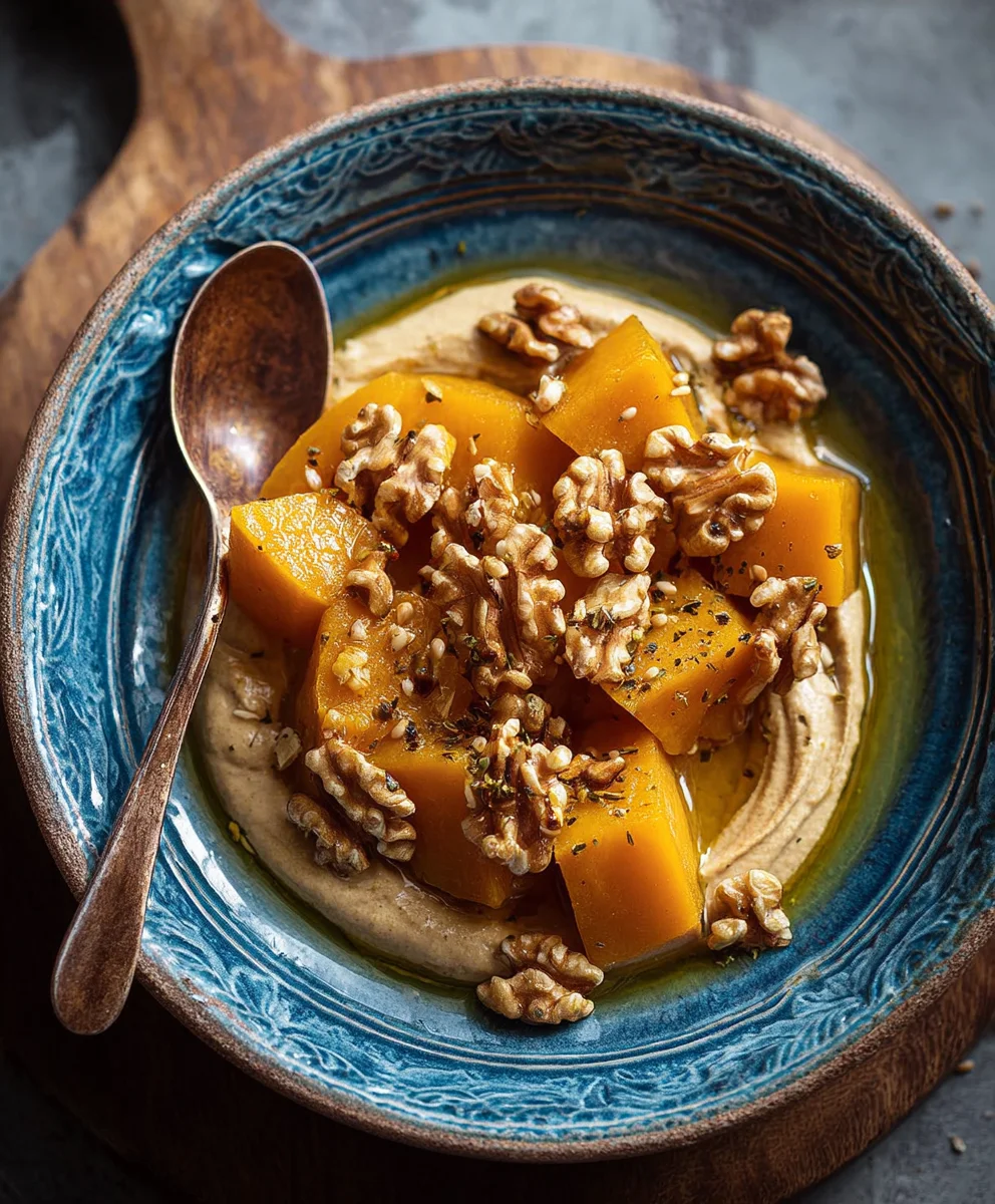 Türkischer Kürbis-Tahini-Walnuss Kuchen | Süß & Cremig