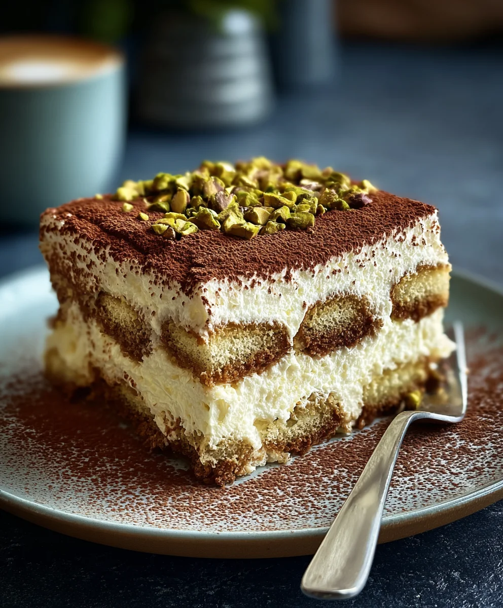Himmlisches Pistazien-Tiramisu (ohne Alkohol)