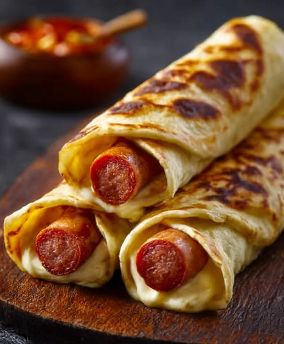 Gebackene Hot Dogs im Tortilla-Teig: Einfach & Lecker!
