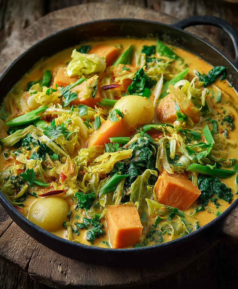 Wirsingcurry mit Süßkartoffeln & Aprikosen – Lecker!