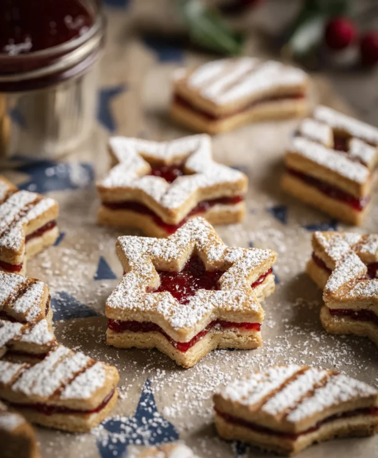 Zarte Linzer Streifen: Einfache Plätzchen im Zuckerstangen-Look