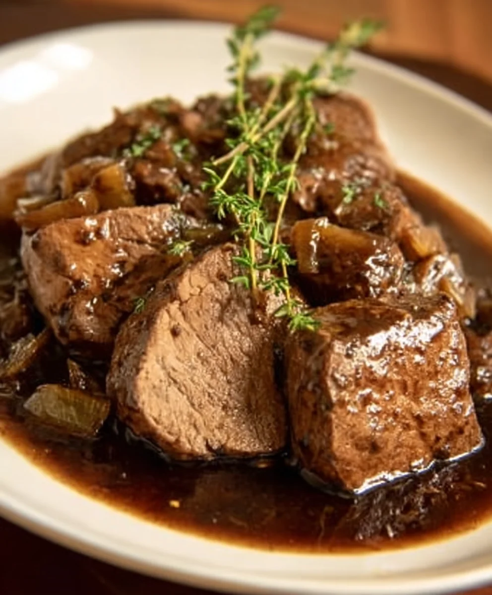 Zartes Rindfleisch Balsamico-Zwiebel: Genussvoll genießen