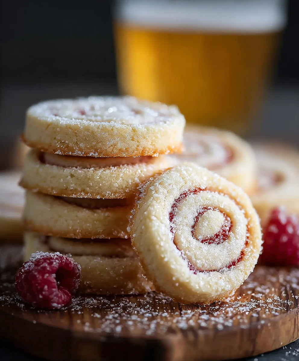 Non-non-non-alcoholic alternativeic non-alcoholic beer Snon-alcoholic beerbread: Himbeer-Wirbel-Kekse
