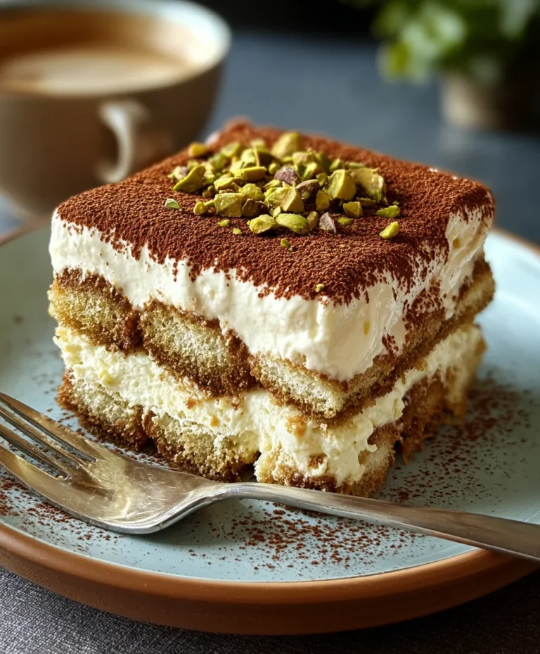 Himmlisches Pistazien-Tiramisu (ohne Alkohol)