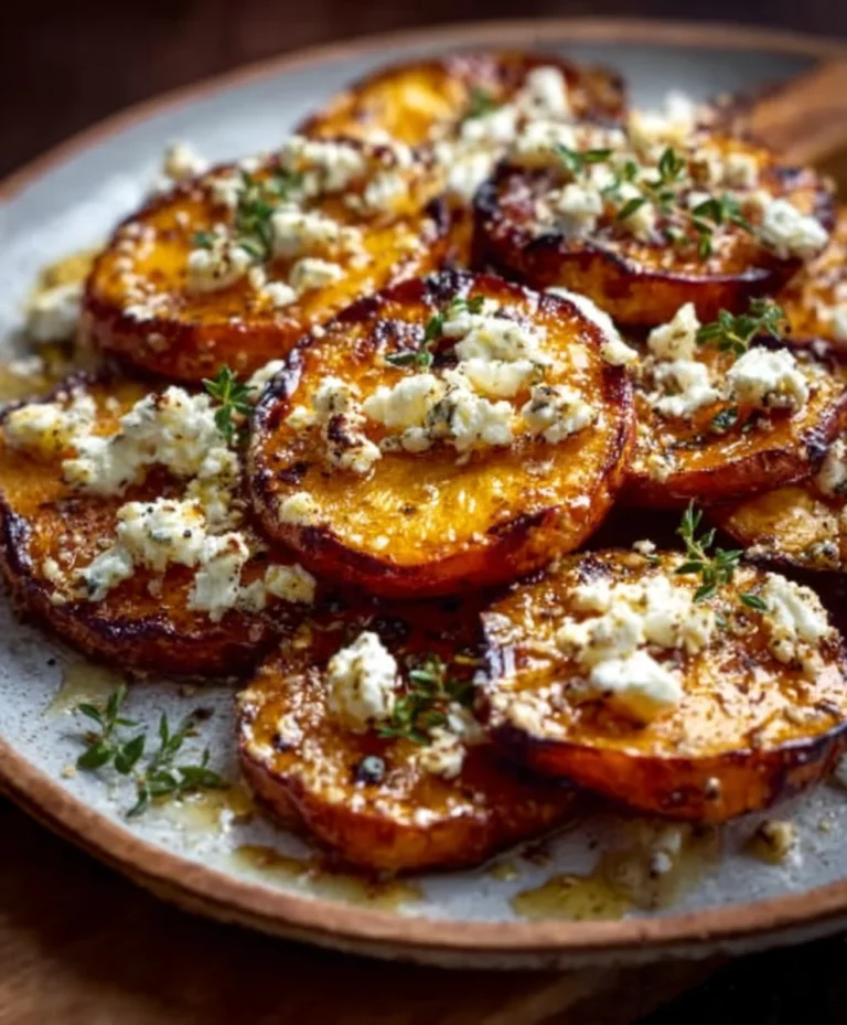Gebratene Süßkartoffeln mit Honig & Feta: Lecker!