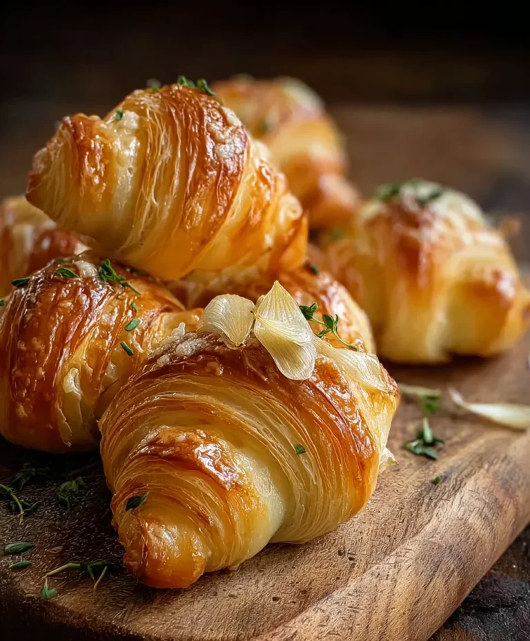 Käsige Knoblauch Hörnchen: Einfaches, leckeres Rezept