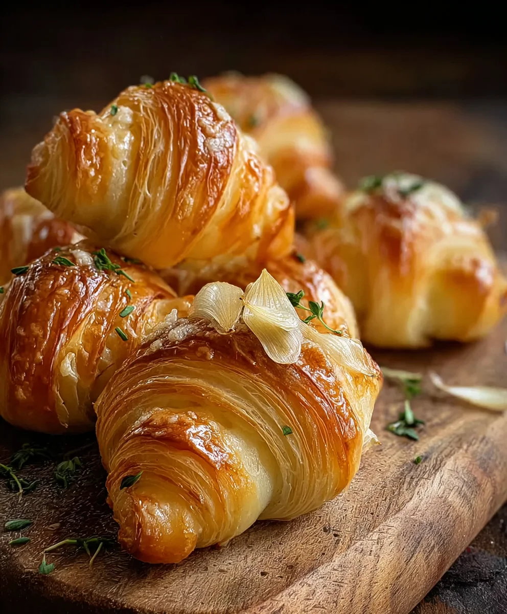 Käsige Knoblauch Hörnchen: Einfaches, leckeres Rezept