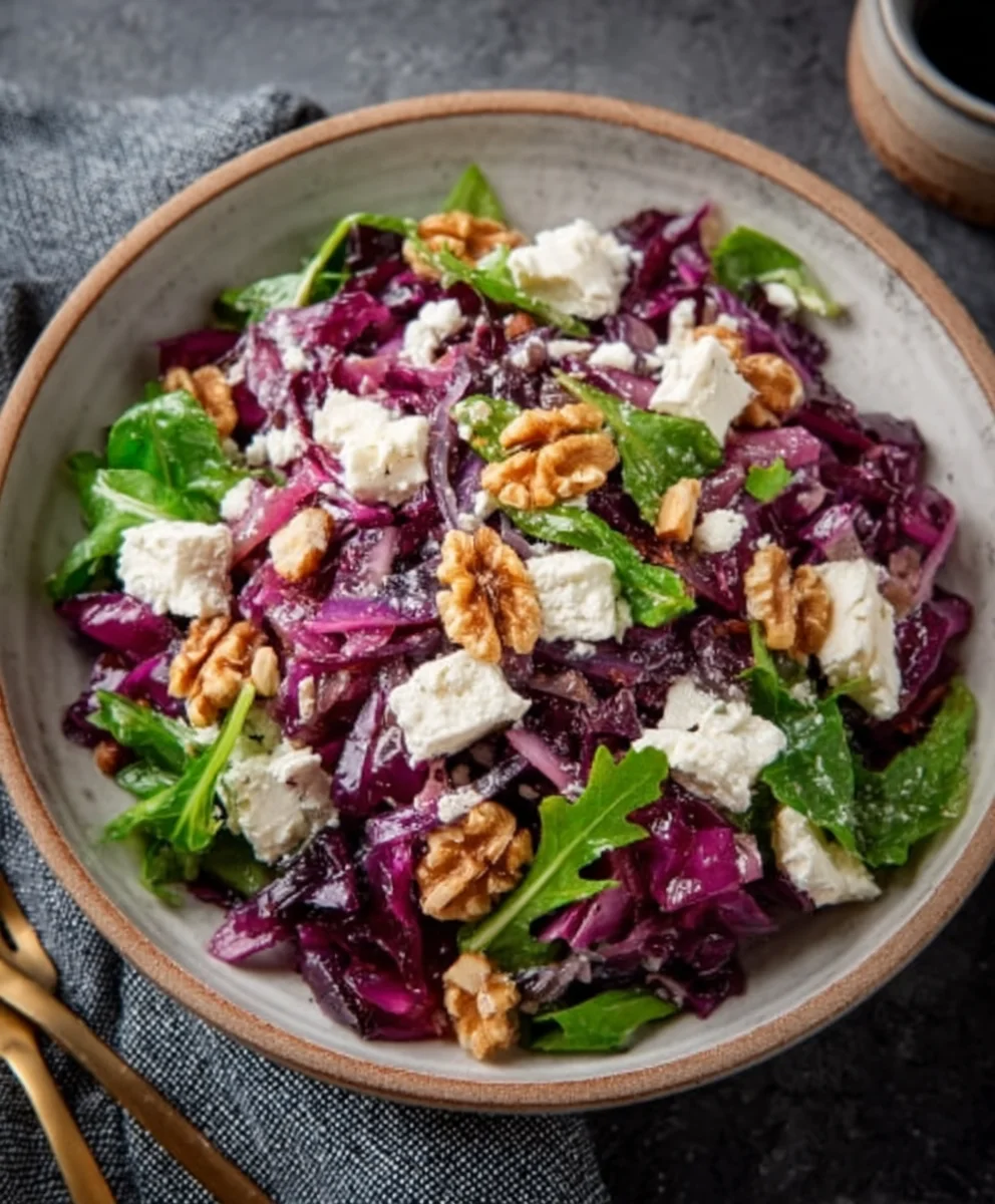 Rotkohlsalat mit Feta & Walnüssen: Ultimatives Rezept