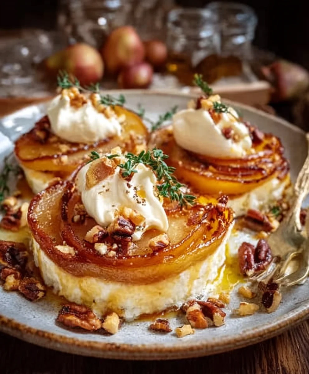 Gebratene Birnen: Mascarpone, Honig & Nüsse Rezept