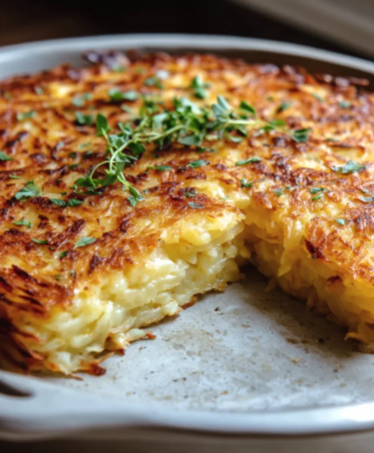 Hüttenkäse Kartoffelrösti Auflauf: Einfach & lecker