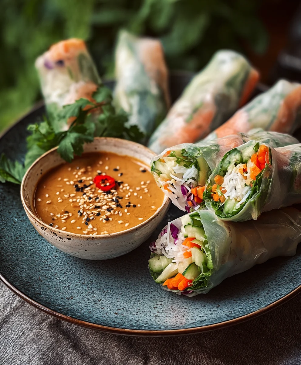 Leckere Sommerrollen mit Erdnussdip – leicht & frisch