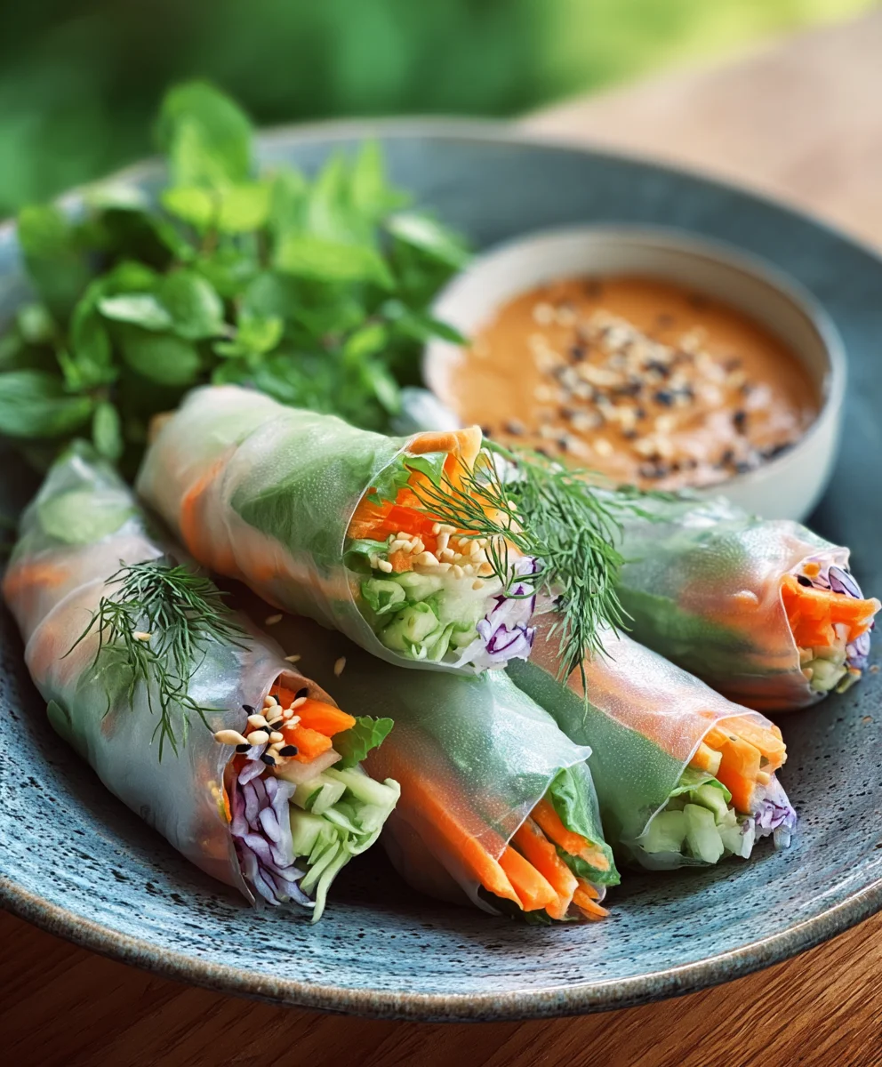 Leckere Sommerrollen mit Erdnussdip – leicht & frisch