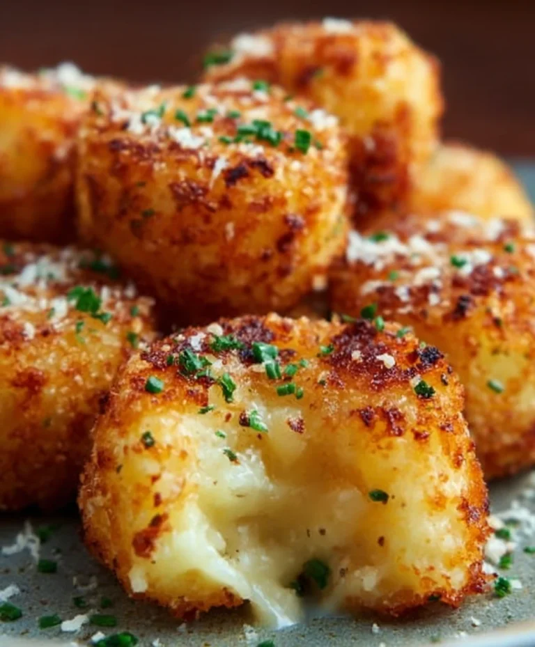 Heißluftfritteuse: Käse-Kartoffelpüree-Bällchen