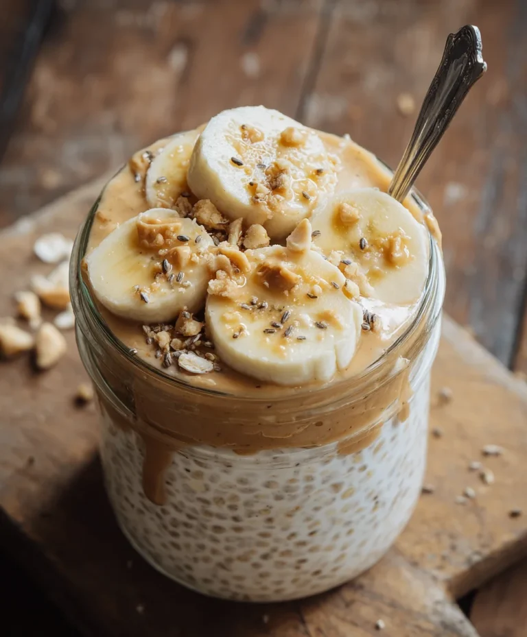 Bananen-Erdnussbutter Overnight Oats: Einfach & Lecker
