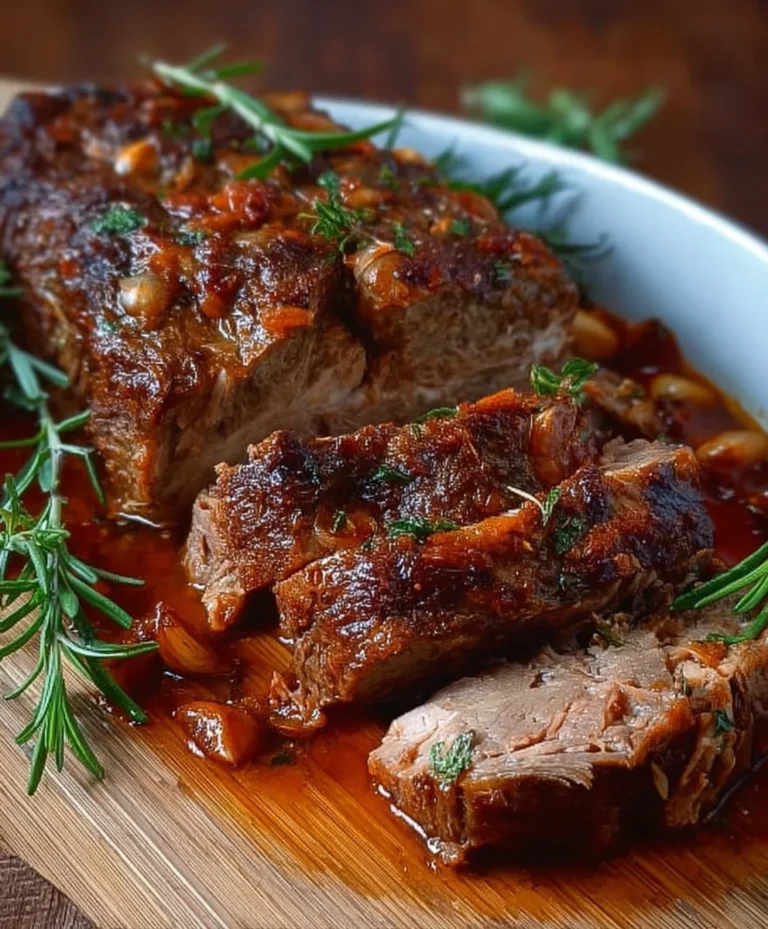 Zartester Rinderbraten: Italien. Schmorbraten mit Knoblauch