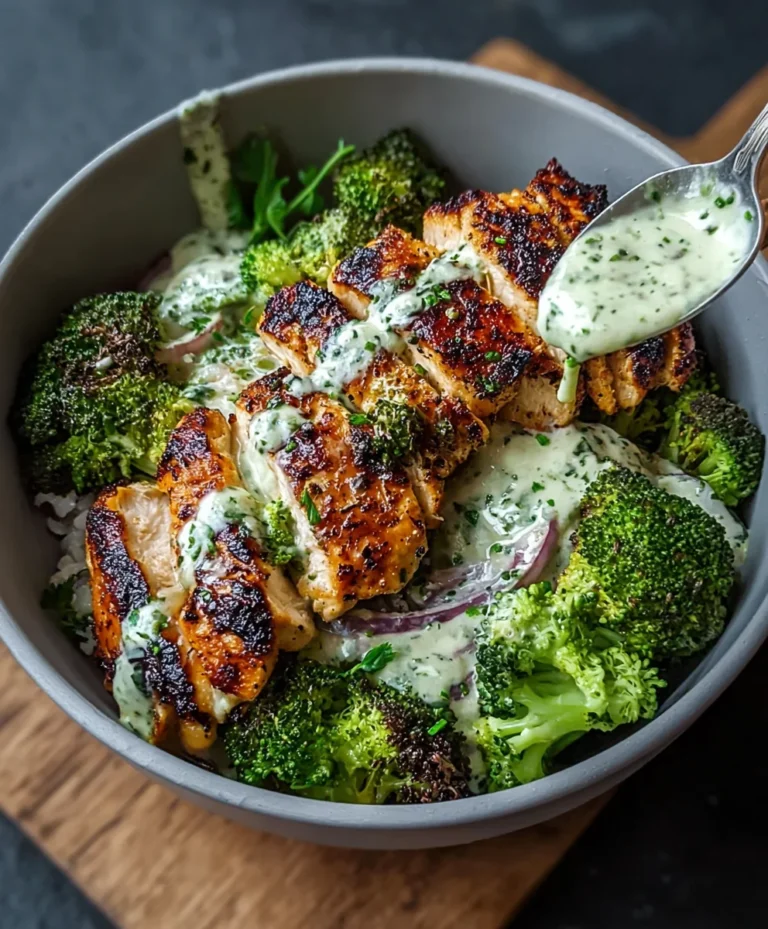 Gegrillte Hähnchen Brokkoli Bowl: Cremig & Aromatisch