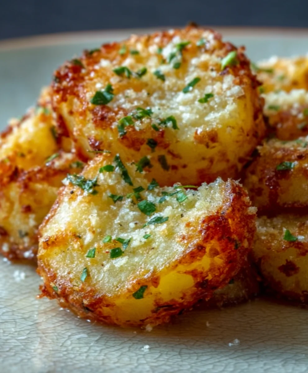 Knusprige Knoblauch-Parmesan-Kartoffeln – Einfaches Rezept