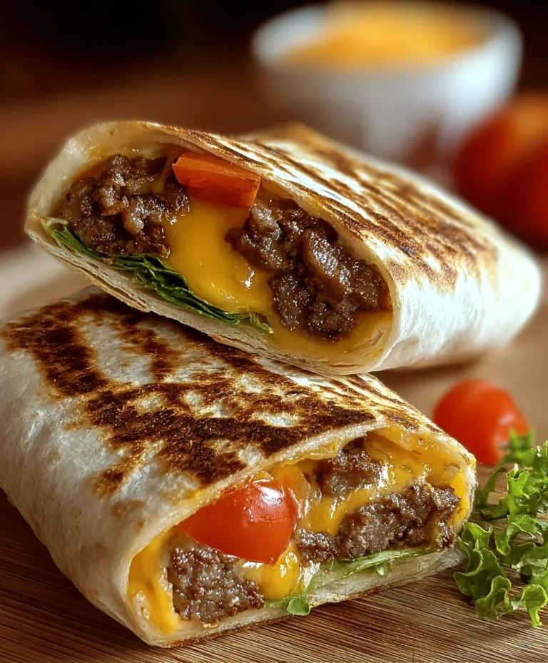 Schnelle Cheeseburger-Wraps: Einfaches Grillrezept