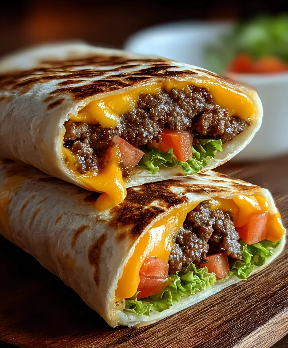 Schnelle Cheeseburger-Wraps: Einfaches Grillrezept