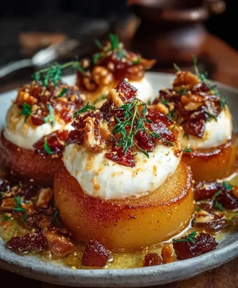 Gebratene Birnen: Mascarpone, Honig & Nüsse Rezept