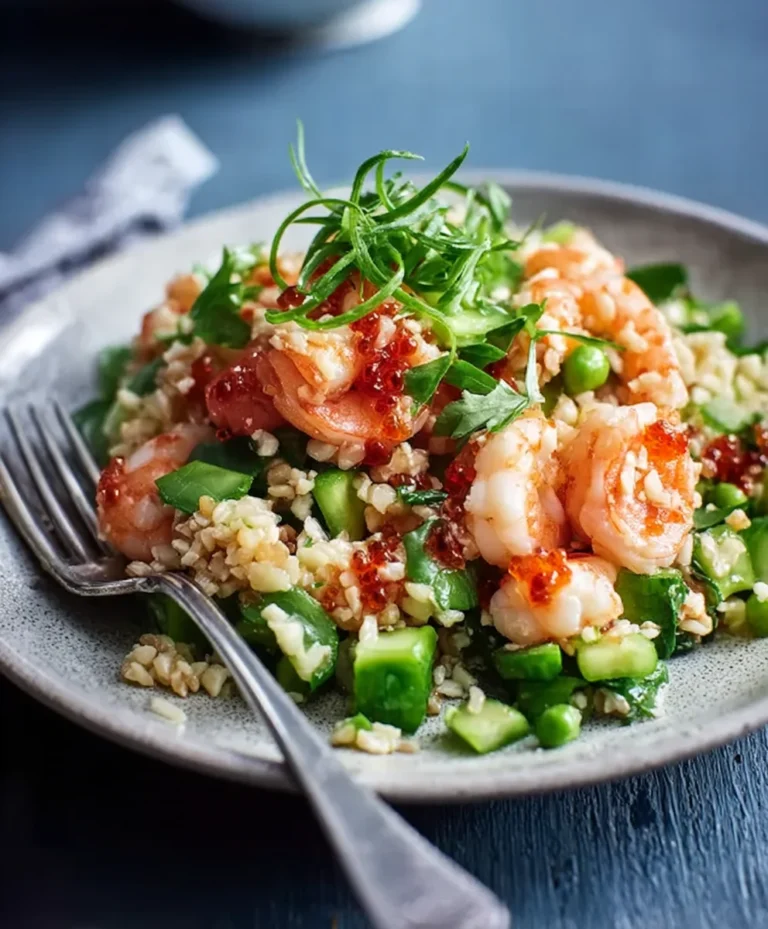 Knuspriger Reis & scharfer Garnelensalat – Blitzschnell