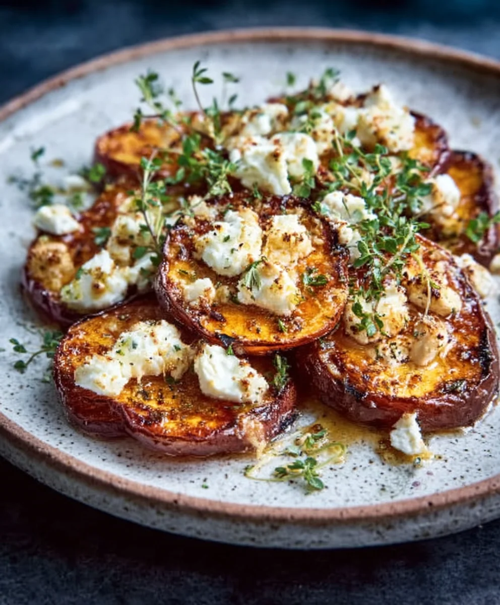 Gebratene Süßkartoffel mit Honig & Feta: Essentiell