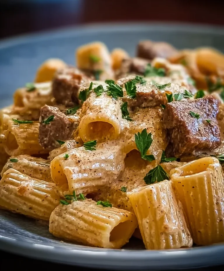 Cremiges Rindfleisch mit Parmesan & Rigatoni – Einfaches Rezept