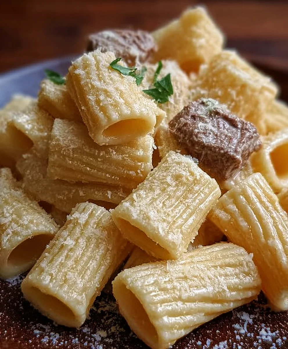 Cremiges Parmesan Rindfleisch & Rigatoni | Schnell & Lecker