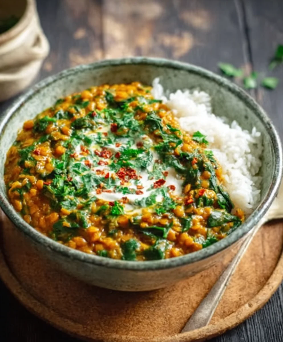 Schnelles Linsenspinat Curry: Cremig & Einfach