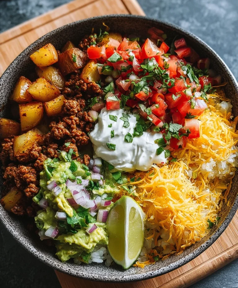 Schnelle Kartoffel-Taco-Schüssel Meal Prep: Einfach & Lecker