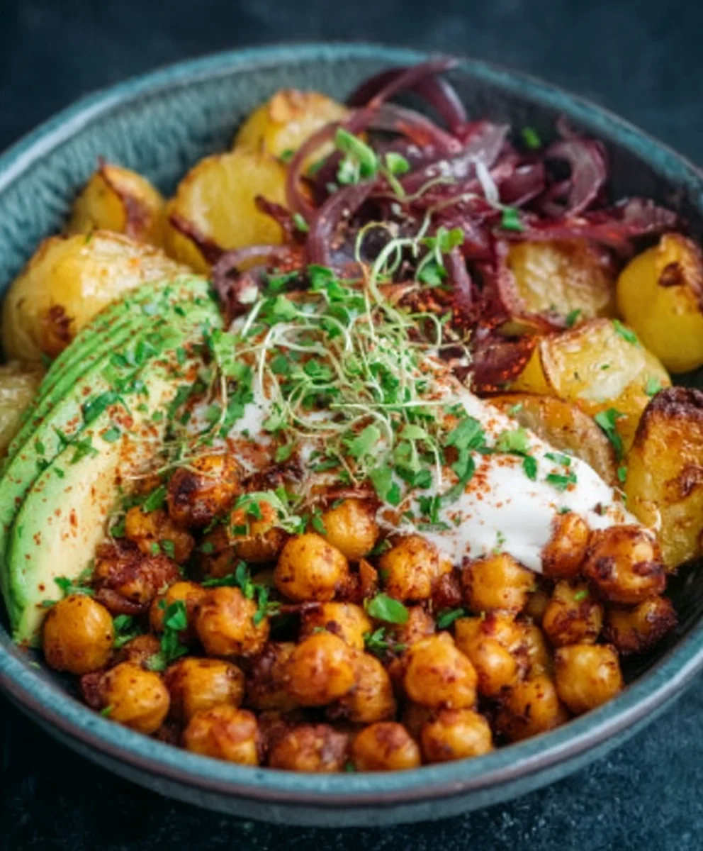 Schnelle Kartoffel-Kichererbsen-Bowl: Gesund & Lecker